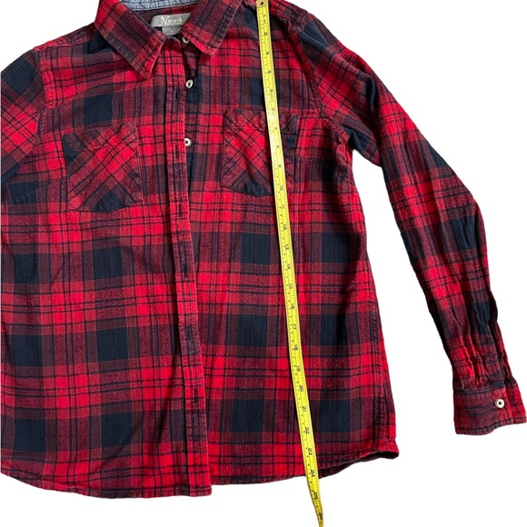 Natural Reflections long sleeve red and black flannel size medium - Picture 3 of 7